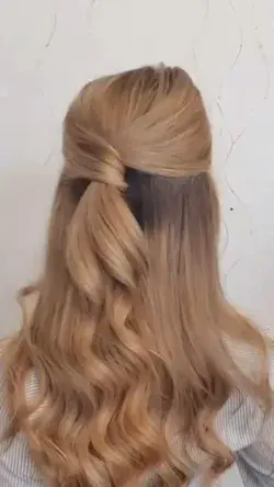 Easy half up half down hair style tutorial
