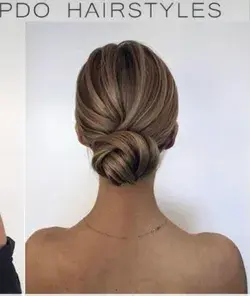 Sleek low bun