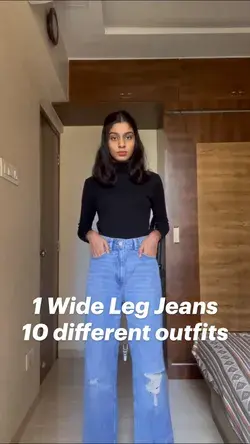 1 Wide Leg Jeans 
10 different outfits