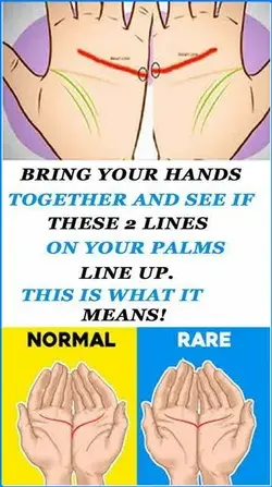 BRING YOUR HANDS TOGETHER AND SEE IF THESE 2 LINES ON YOUR PALMS LINE UP. THIS IS WHAT IT MEANS!