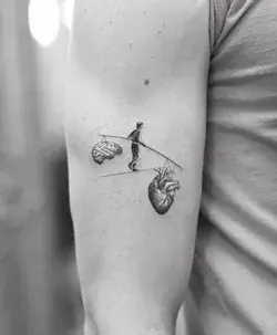 Heart & Brain Tattoo | Tattoo by Alex Aureo in Aureo Roma Tattoo & Gallery