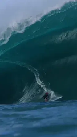 Biggest wave in my life and craziest footage from my brother Manea Fabish 🥷❤️#huge #barrel #scary #imsane #island #teahupoo #surfing