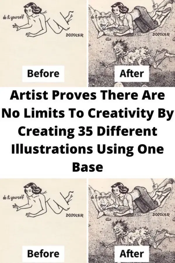 Artist Proves There Are No Limits To Creativity By Creating 35 Different Illustrations Using One