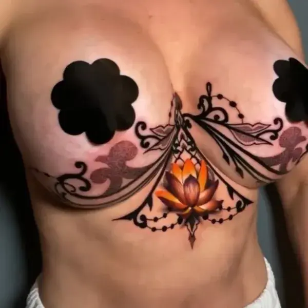 Beautiful Underboob Tattoo