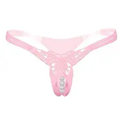 Women's Underwear Sexy Opening Crotch Panties Ladies Lace Briefs Thongs G-string Embroidery Panties Sexy Lingerie Female Panties C-1pc