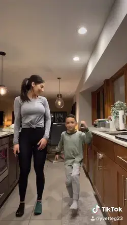 Mother and son TikTok dance 
