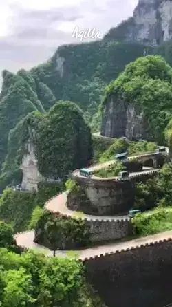 Beautiful Roadway Through Mountains