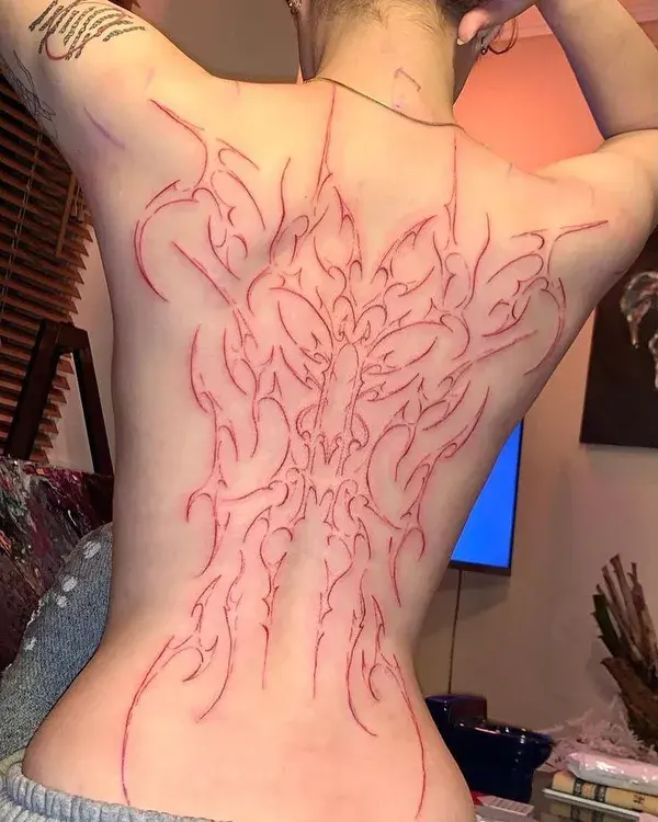 cool back tattoo