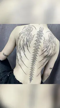 cyber sigilism back tattoos