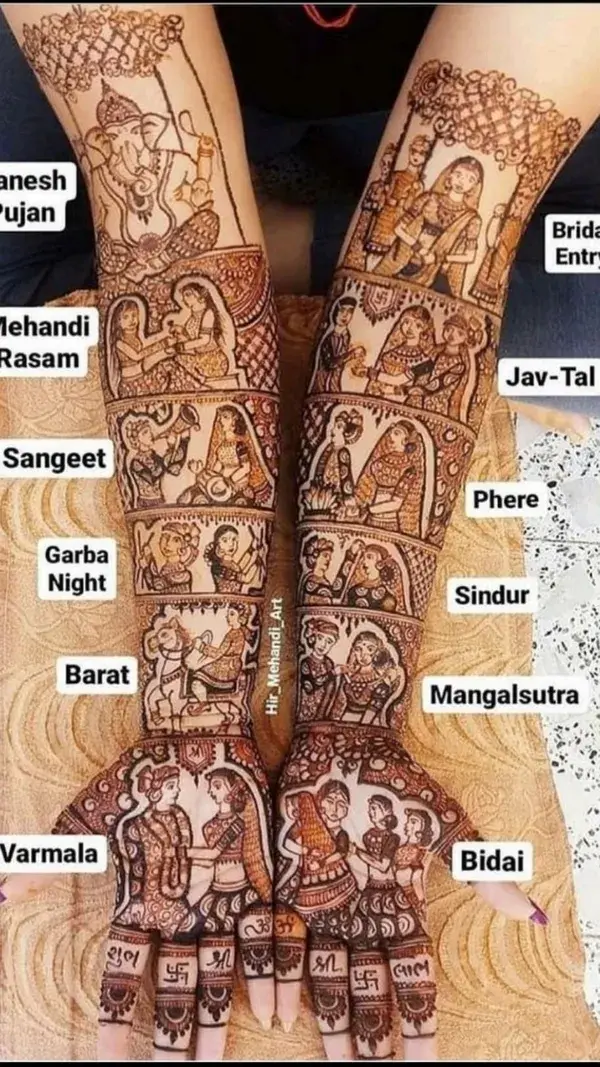 unique bridal mehndi design