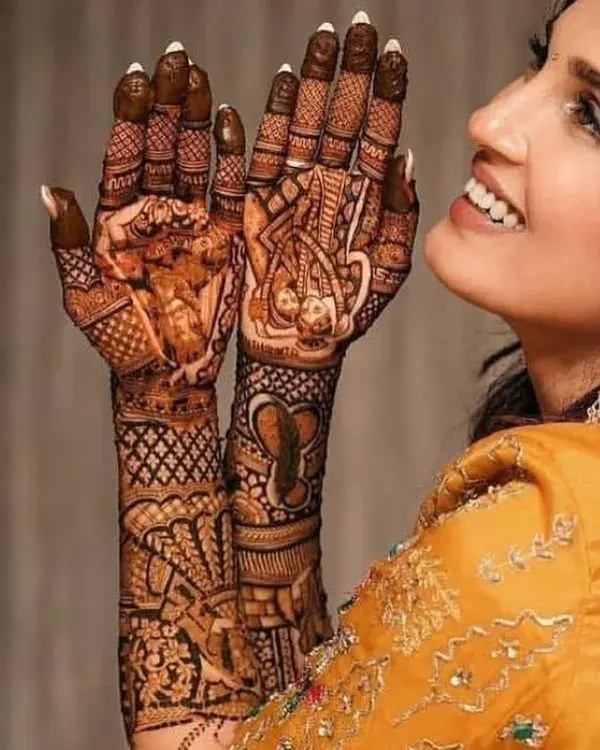 Check out the latest mehendi designs & don't forget to save it for later!