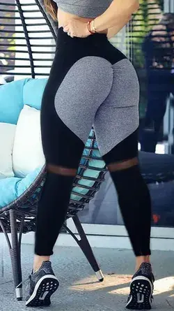 High Waist Colorblock Butt Lifting Yoga Pant