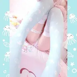 Lolita Cosplay Ocean AcalephCute Harajuku Over-knee Stockings MK15522