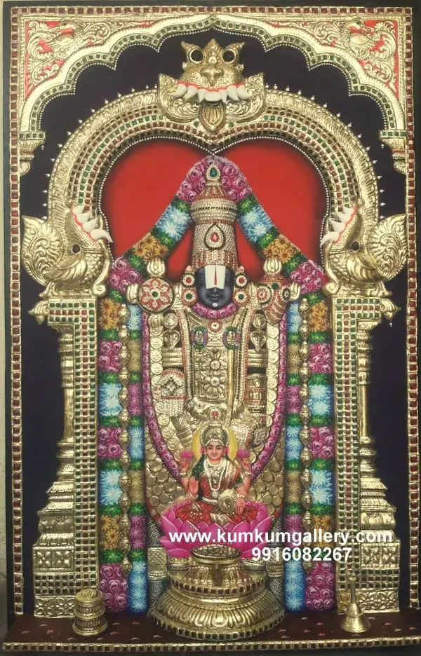 Lakshmi Venkateshwara Tanjore Painting