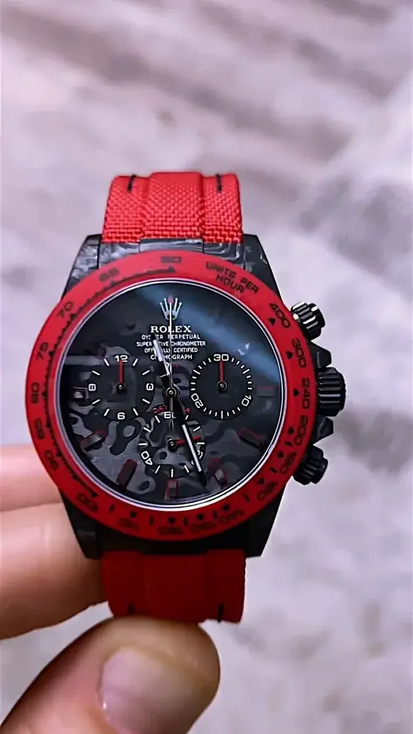 Rolex DiW Carbon Daytona "RED EDITION UNIQUE"