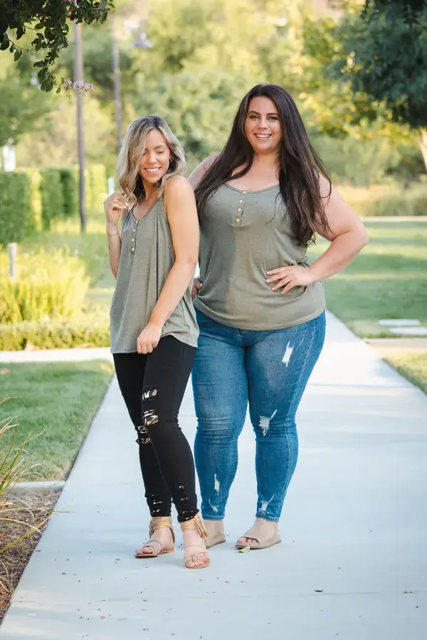 Heart & Soul Tank in Olive - S