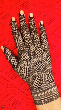 mehndi art designs back hand left