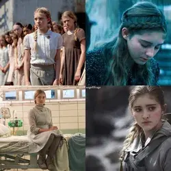 Primrose Everdeen in each movie 