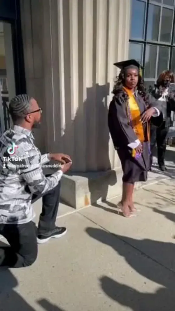 She Said Yes - Engaged on Graduation Ceremony