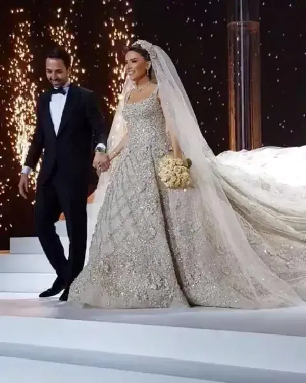 Hijab wedding gown Muslim wedding bride dress 