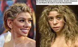 Photoshopped Scarlet Johannson and Shakira