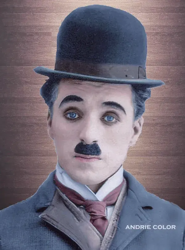 Charlie Chaplin colorized