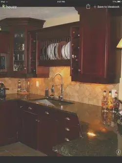 Cherry Cabinets with Dark Granite