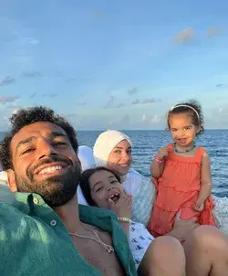 Mohamed Salah and his family enjoy their summer vacation on a beach in Egypt