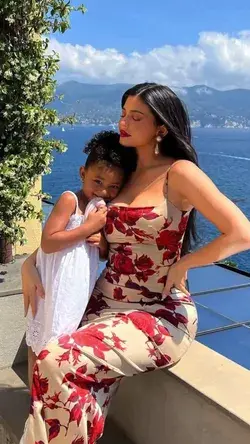 Kylie Jenner with stormi