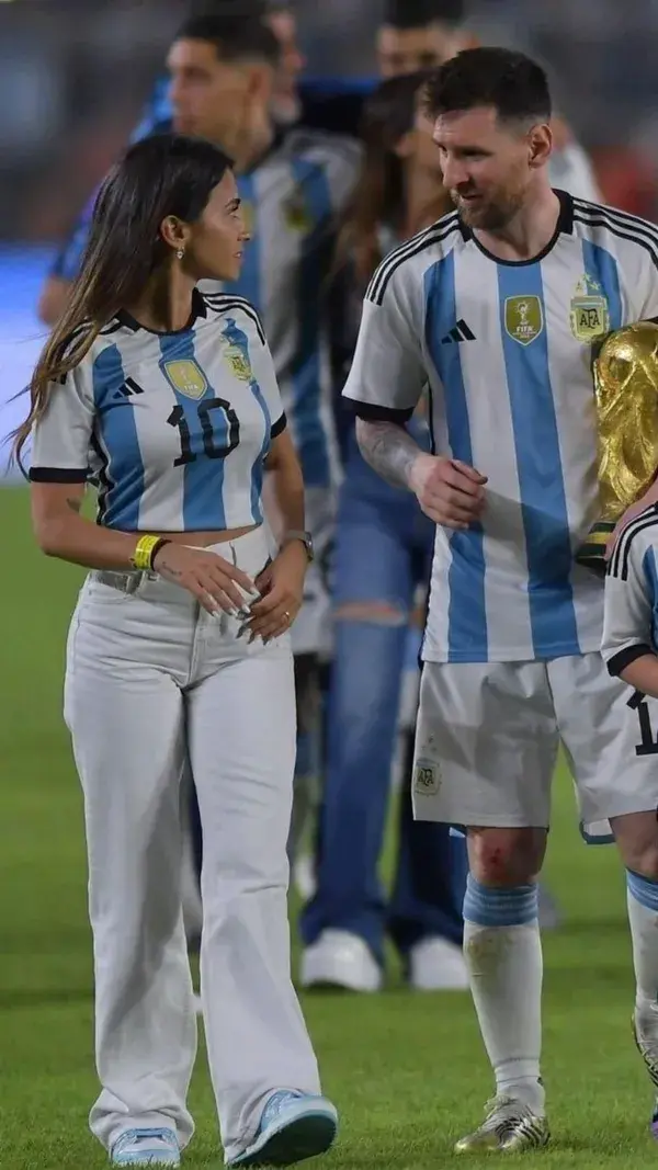 Lionel Messi and His Wife