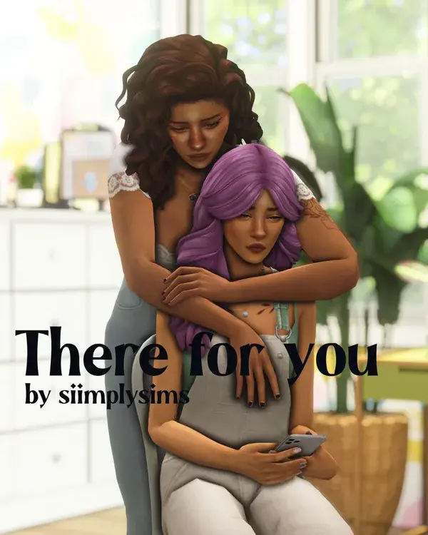 There for you poses | Siimplysims on Patreon