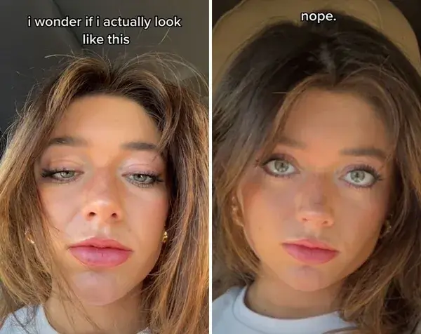 TikTok Selfie Trend Has People Surprised By How They Really Look And Here Are 35 Side-By-Side Compar