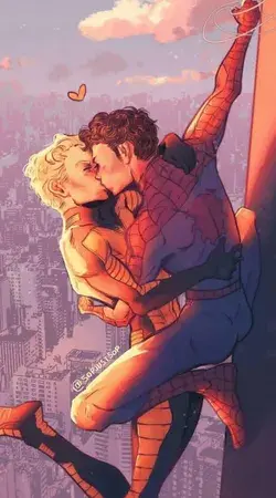#SpideyTorch - #SpiderMan x The Human Torch, Peter Parker x Johnny Storm by SopJustSop twitter
