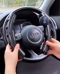 Car steering wheel cover with spinner