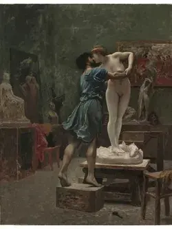 Giclee Print: Pygmalion and Galatea, 1890 (Oil on Canvas) by Jean Leon Gerome : 12x9in
