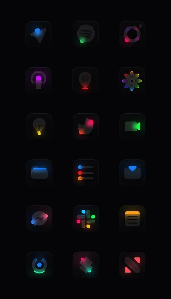 Dark matte icons