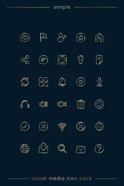 , Download premium vector of Social media icon pack vector by Aew about compass, icon gold,...