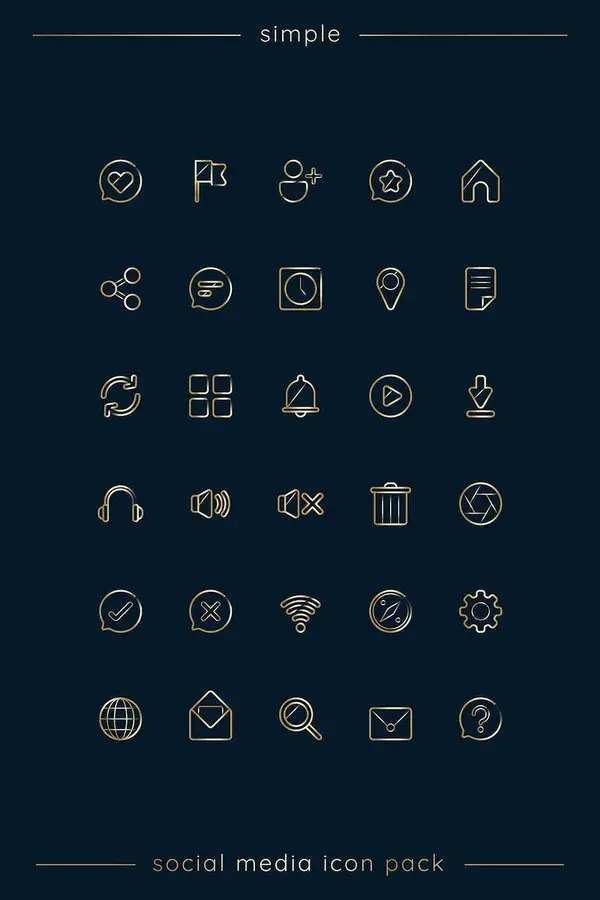 , Download premium vector of Social media icon pack vector by Aew about compass, icon gold,...