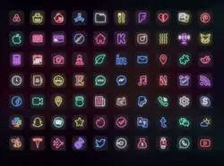 Neon App Icons