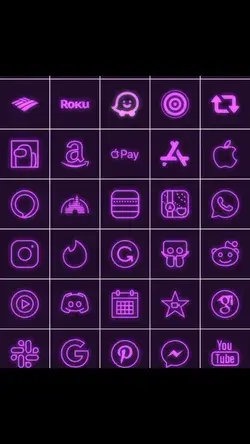 Neon App Icons for iPhone