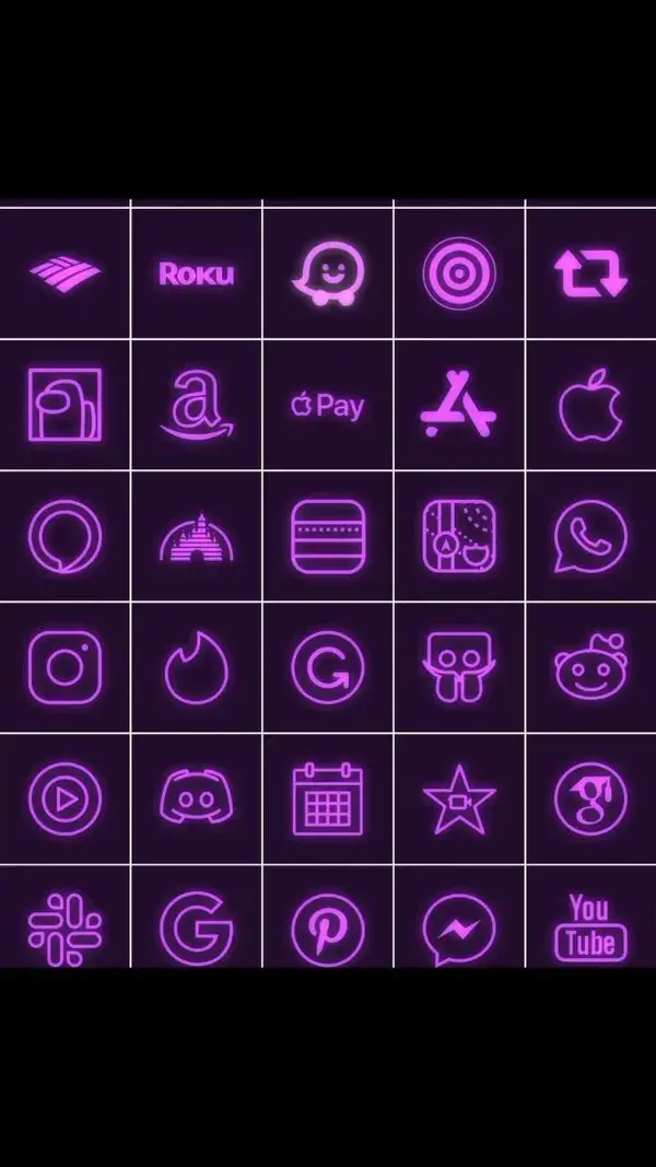 Neon App Icons for iPhone