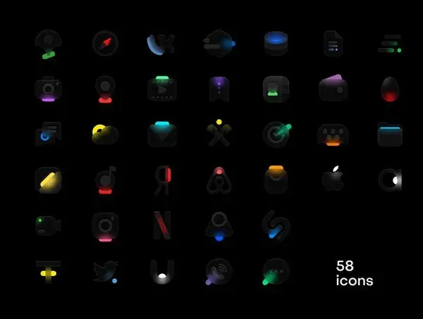 Glossy icons Glossy icons for iOS14