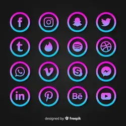 Neon purple Instagram icon