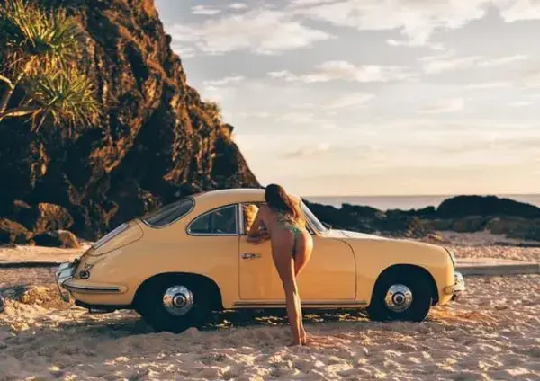 Porsche Car and Girl