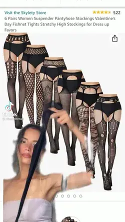 Fishnet tights as a top !!!
