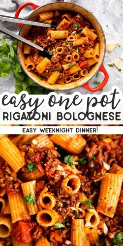 One Pot Rigatoni Bolognese