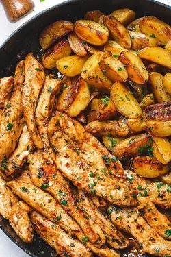 Garlic Butter Chicken & Potatoes