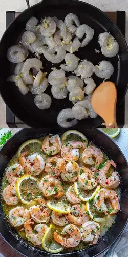 LEMON GARLIC SHRIMP SKILLET