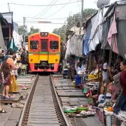 Railway Market in Thailand