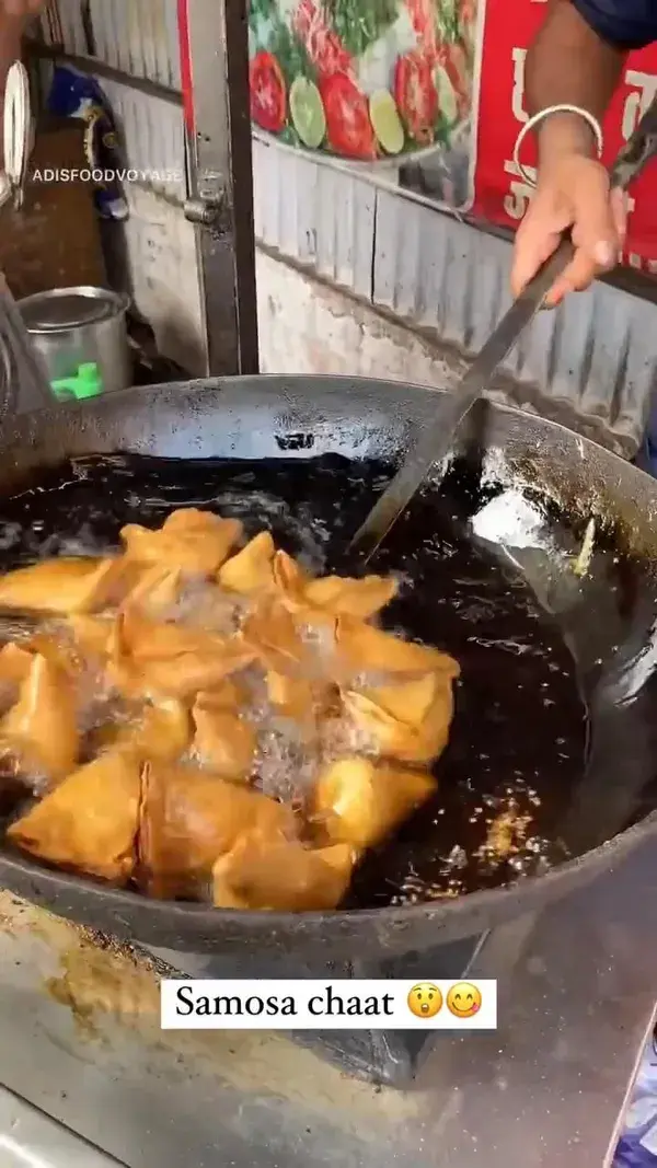 Samosa Chaat 😍😋  #Food